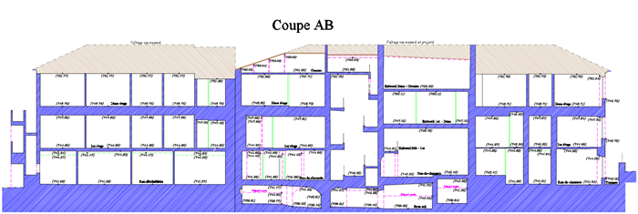 Coupe et plan d'étage