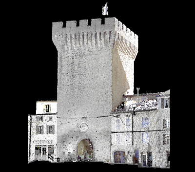Relevé par scan laser 3D d'une tour